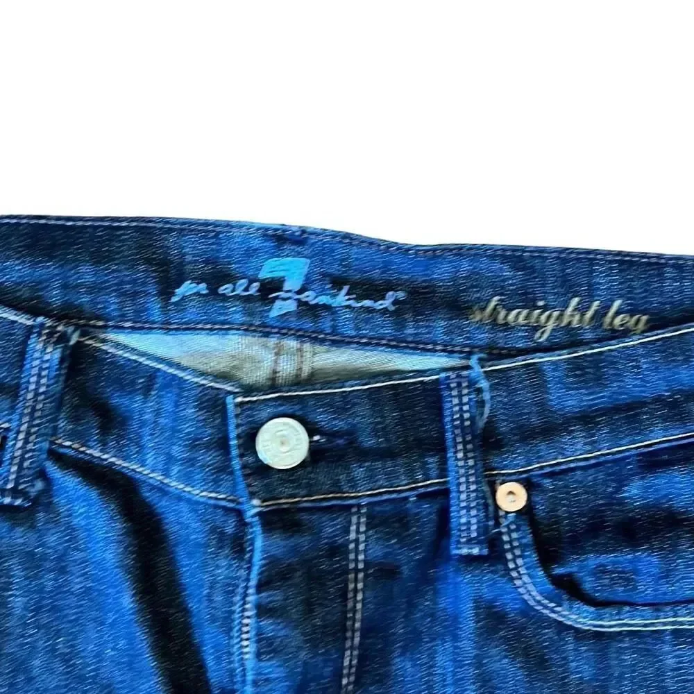 Seven for all mankind straight leg, dark blue denim, jeans, size 30